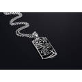 Fashion Designer Stainless Steel Roses Spider Web Hollow Pendant